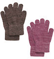 CeLaVi Handsker - Uld/Polyester - 2-pak - Mellow Mauve m. Glimme