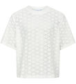 Grunt T-shirt - Elvas - Hvid m. Hulmønster