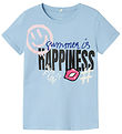 Name It T-shirt - NkfFaxina Happy - Chambray Blue