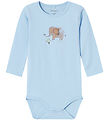 Name It Body l/ - NbmHannon - Chambray Blue m. Elefant