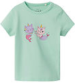 Name It T-shirt - NbfVubie - Yucca m. Havfruekatte