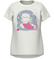 Name It T-shirt - NmfVix - Bright White/Mermaid Cat