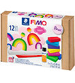 Staedtler FIMO Modellervoks m. Værktøj - Soft - 12 Dele - 9x25 g