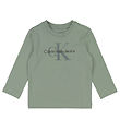 Calvin Klein Bluse - Monogram - Meteor Green