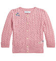 Polo Ralph Lauren Cardigan - Strik - Tickled Pink m. Blomster