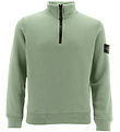 Stone Island Sweatshirt m. Lynlås - Sage
