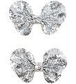 Sofie Schnoor Hårsløjfer - 2-pak - 7x4,5 cm - Silver