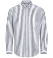 Jack & Jones Skjorte - JjeOxford - Ensign Blue/Stripes