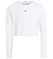 Tommy Hilfiger Bluse - Rib - Essential - Hvid