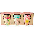 Rice Kopper - Melamin - 6 stk. - 160 ml - Pink/Funky Prints