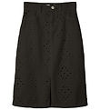 Name It Nederdel - Twill - NkfNinna - Sort m. Hulmønster