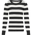 Kids Only Bluse - Strik - KogKarol - Black/Cloud Dancer