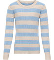 Kids Only Bluse - Strik - KogKarol - Birch/Cashmere Blue