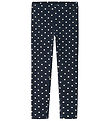 Name It Leggings - NmfVivian - Dark Sapphire m. Prikker