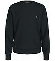 Calvin Klein Sweatshirt - Mono Mini Badge - Ck Black