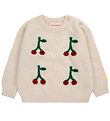 Bobo Choses Bluse - Strik - Cherry - Off White