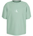 Calvin Klein T-shirt - Ck Logo Boxy - Jadeite