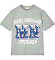 Mads Nørgaard T-shirt - Theo - Light Grey Melange