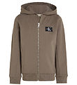 Calvin Klein Cardigan - Badge Zip - Falcon