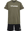 Hummel Shorts/T-shirt - hmlNovet - Dusty Olive