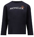 Moncler Bluse - Medium Blue m. Hvid