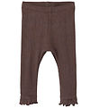 Lil' Atelier Leggings - Rib - NbfGago - Peppercorn