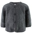 Joha Cardigan - Uld - Mrkegr