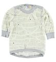 Joha Bluse - Bambus - Creme/Grå m. Dyr