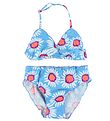 Color Kids Bikini - Vivi - UV40+ - Lysebl m. Blomster