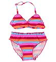 Color Kids Bikini - Vivi - UV40+ - Pink/Orange/Turkisstribet