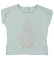 Small Rags T-shirt - Lys Bl m. Glitter