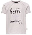 Hummel T-shirt - HMLKaya - Lys Lavendel m. Tekst