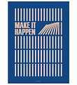 Vissevasse Plakat - 30x40 - Make It Happen - Navy