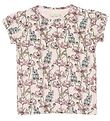 En Fant T-shirt - Lyserd m. Blomster