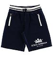 Dolce & Gabbana Shorts - Sweat - Navy m. Logo