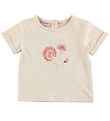 Noa Noa miniature T-shirt - Creme m. Blomster