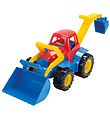 Dantoy Traktor m. Rendegraver - 27 cm - Rd/Bl