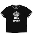 Dolce & Gabbana T-shirt - DNA - Sort m. Hvid/Print