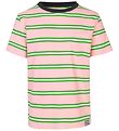 Mads Nørgaard T-shirt - Trolino - Lyserød/Grønstribet