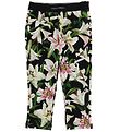 Dolce & Gabbana Leggings - Lilium - Sort m. Hvide Liljer