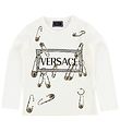 Versace Bluse - Creme m. Sikkerhedsnle
