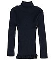 Minimalisma Bluse m. Krave - Bui - Silke/Bomuld - Dark Blue