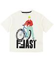 Fendi T-shirt - Creme m. Cyklist/Tekst