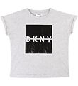DKNY T-shirt - Grmeleret/Sort m. Logo