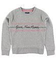 GANT Sweatshirt - Gant Script - Gråmeleret