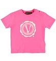 Versace T-shirt - Fuchsia m. Logo