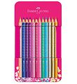 Faber-Castell Farveblyanter - Grip - 12 stk - Sparkle