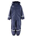 Color Kids Regntj m. Seler/Fleece - PU - Dress Blues