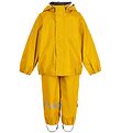 Mikk-Line Regntøj m. Seler - PU - Recycled - Sunflower