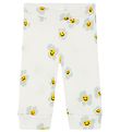 Stella McCartney Kids Leggings - Rib - Hvid m. Blomster